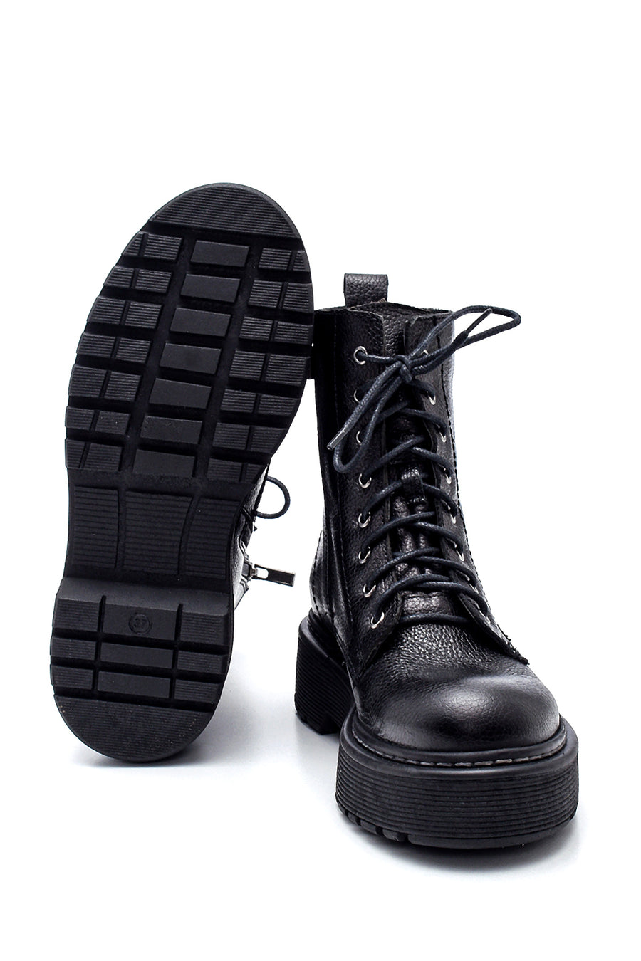 Women's Leather Thick Soled Boots