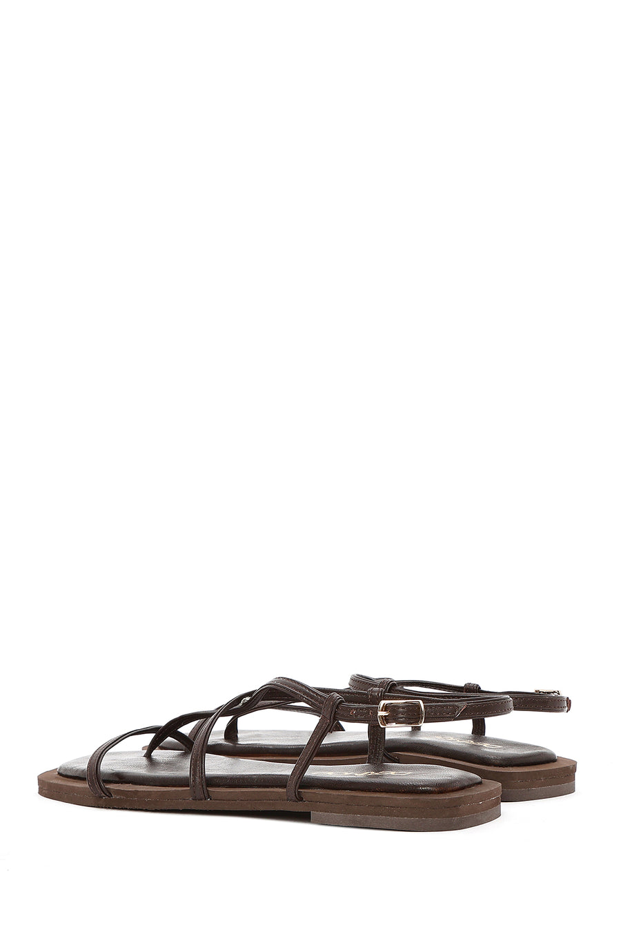 Women's Brown Flip-Flop Leather Sandals