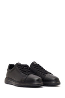 Male Black Lace-Up Leather Sneaker | Derimod