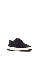 Men's Black Lace-Up Thick-Soled Leather Casual Shoes | Derimod