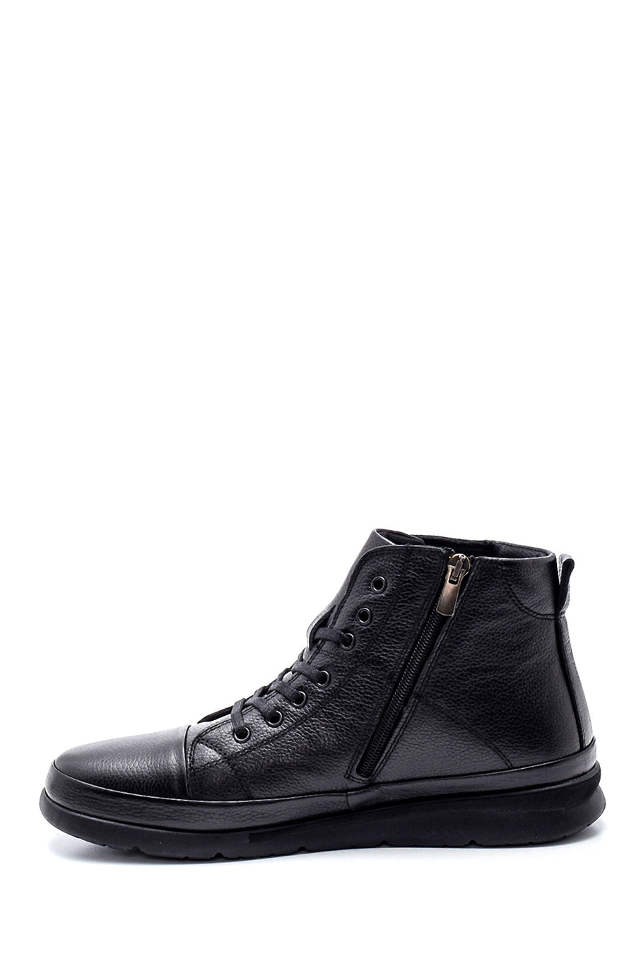 Men's Leather Zippered Boots
