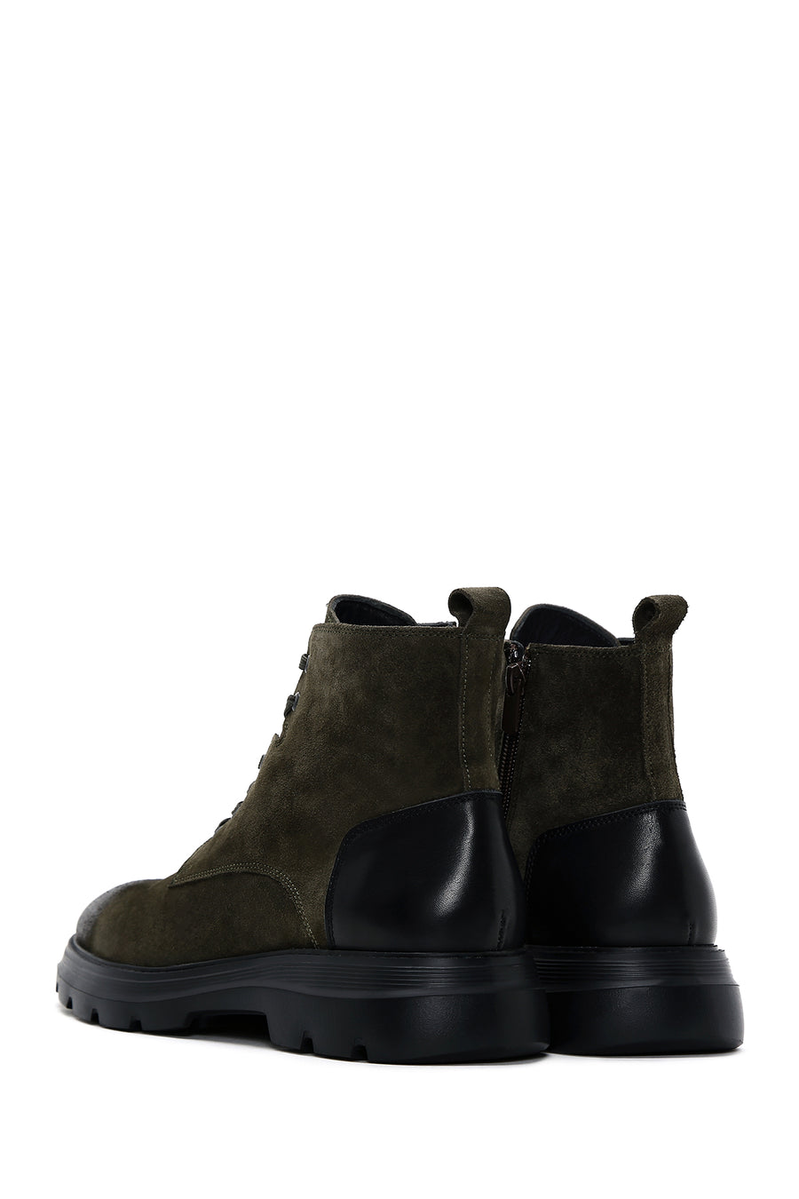 Men's Khaki Suede Leather Casual Boots