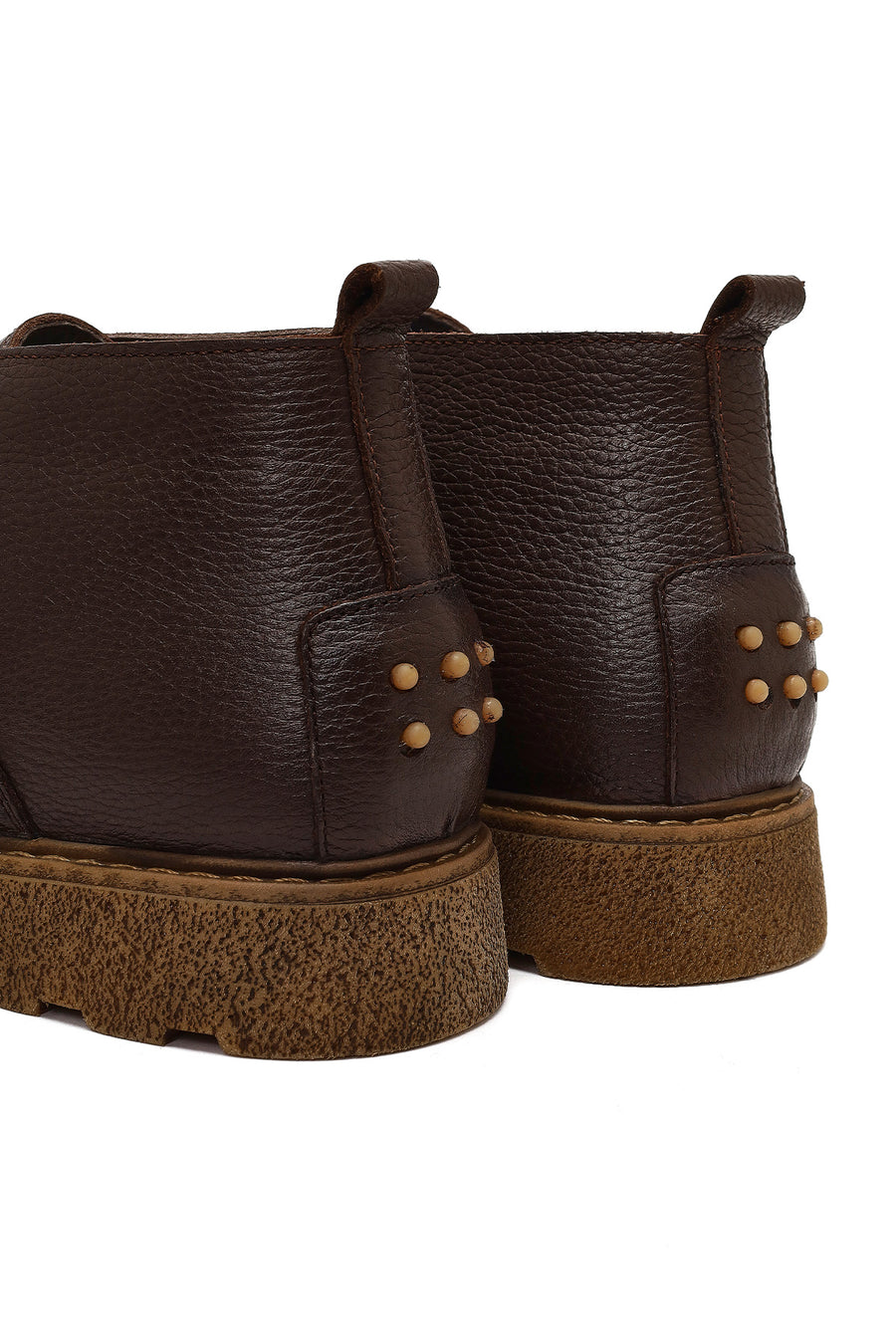 Men's Brown Lace-Up Leather Casual Boot