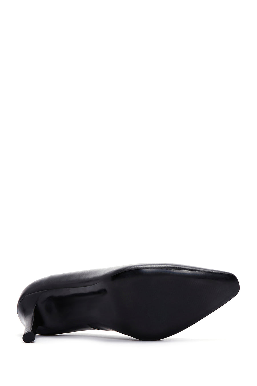 Women's Black Leather Stiletto