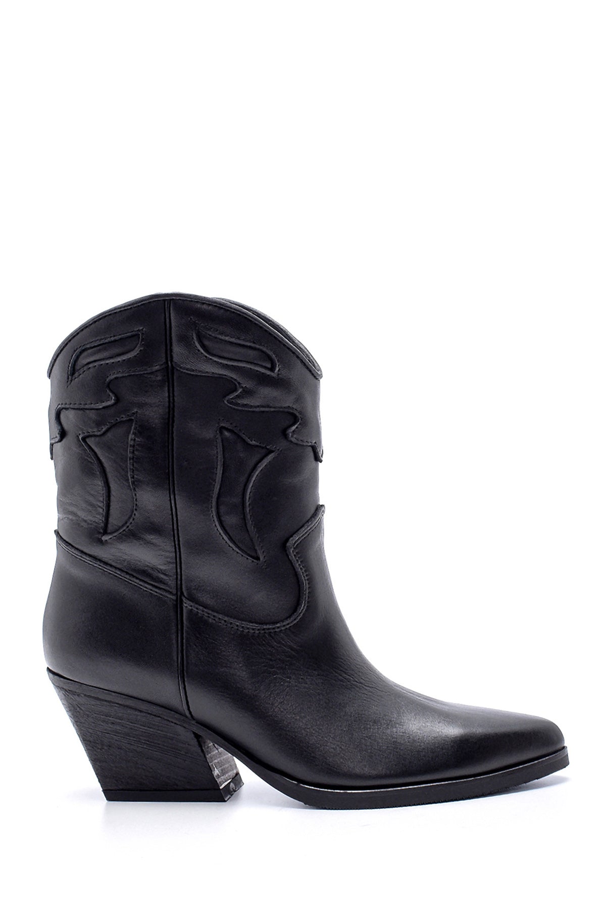 Women's Leather Heeled Cowboy Boots 20WFD225418 | Derimod