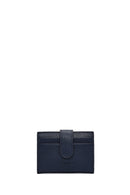 Men's Navy Blue Leather Card Holder | Derimod