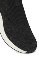 Derimod Zero Kadın Siyah Kalın Tabanlı Kumaş Sneaker | Derimod