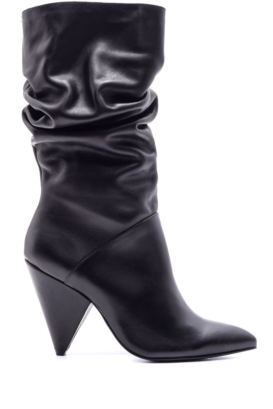 Women's Heeled Leather Boots 19WFD242018 | Derimod