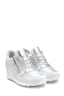Women's Leather Zipper Detailed Sneaker | Derimod