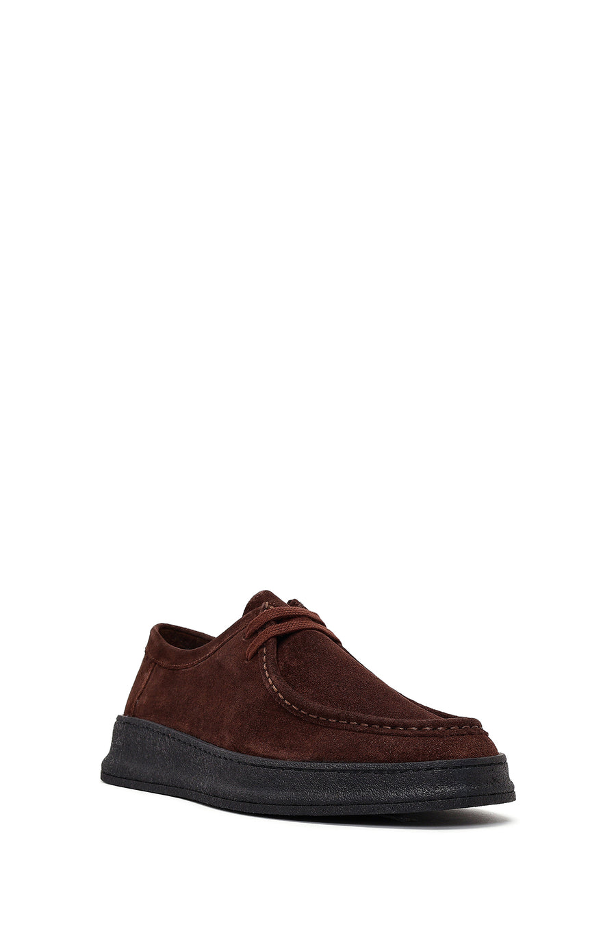 Men's Brown Lace-Up Suede Leather Casual Shoes