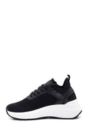 Kadın Siyah Kalın Tabanlı Kumaş Sneaker | Derimod