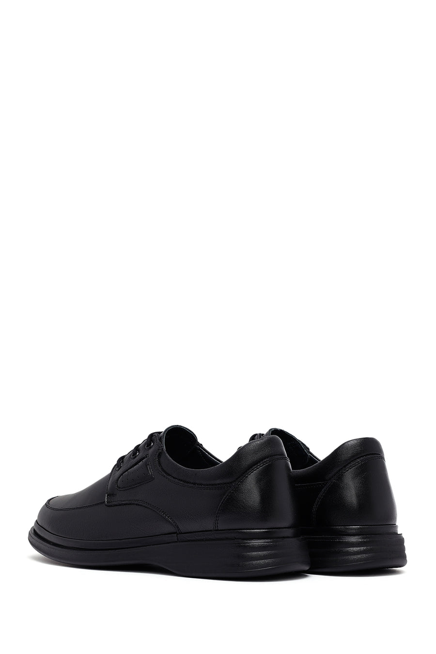 Male Black Lace-up Leather Casual Shoes