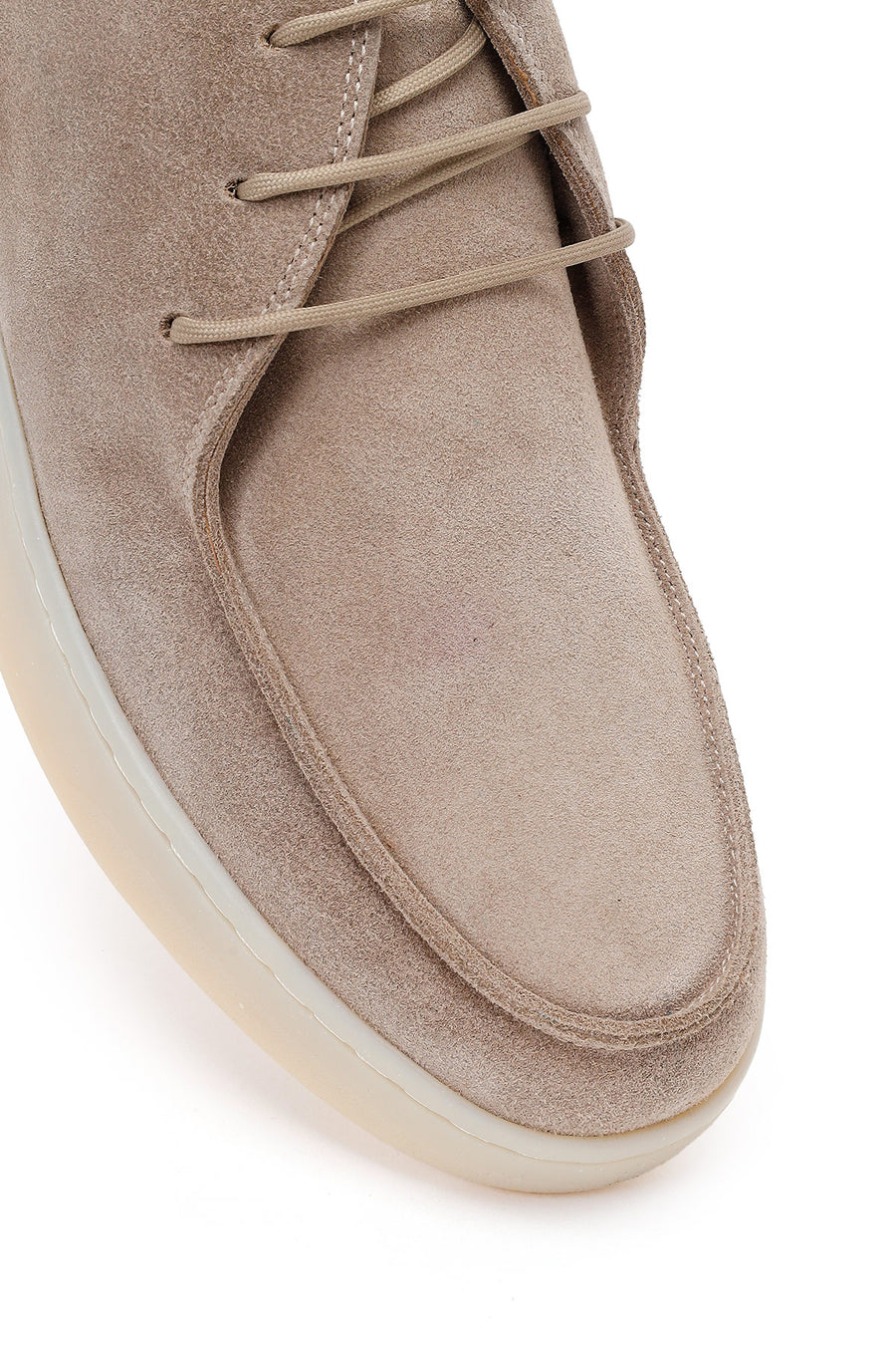 Male Beige Lace-up Suede Casual Shoes