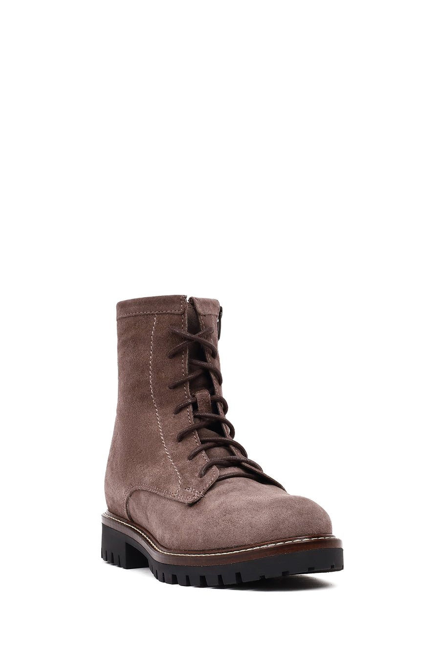 Women's Mink Zipper Thick Sole Suede Leather Ankle Boots