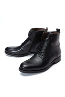 Men's Black Leather Classic Boots | Derimod