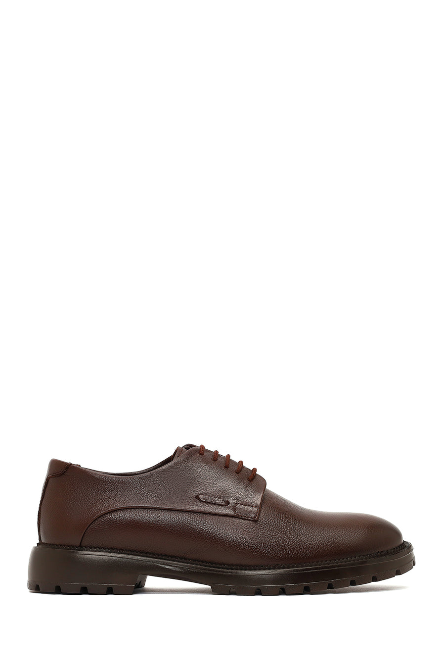 Men's Brown Lace-Up Leather Casual Shoes 25WFD7503FT | Derimod