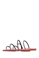 Women's Pink Stone Derimod X Whenever Company Flat Slippers | Derimod
