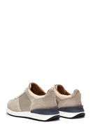 Men's Beige Suede Leather Sneaker | Derimod