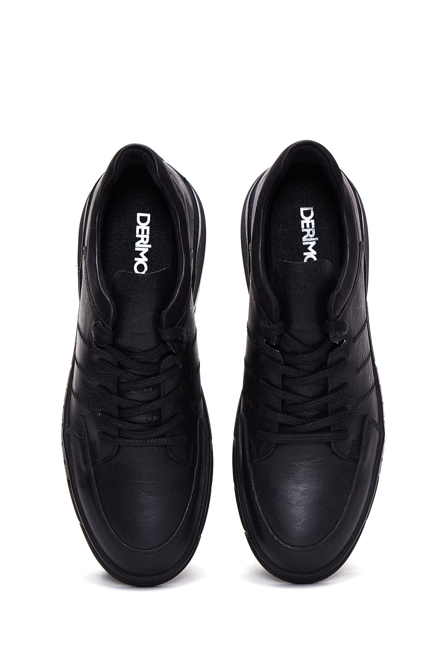 Erkek Siyah Deri Casual Sneaker