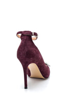 Women's Leather Suede Buckle Heeled Shoes | Derimod