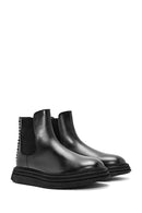 Men's Black Leather Chelsea Boots | Derimod