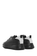 Women's Black Lace-Up Leather Sneaker | Derimod