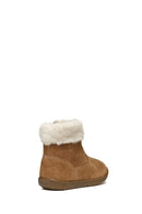 Geox Baby Girl Brown B Macchia Zippered Suede Leather Boots | Derimod