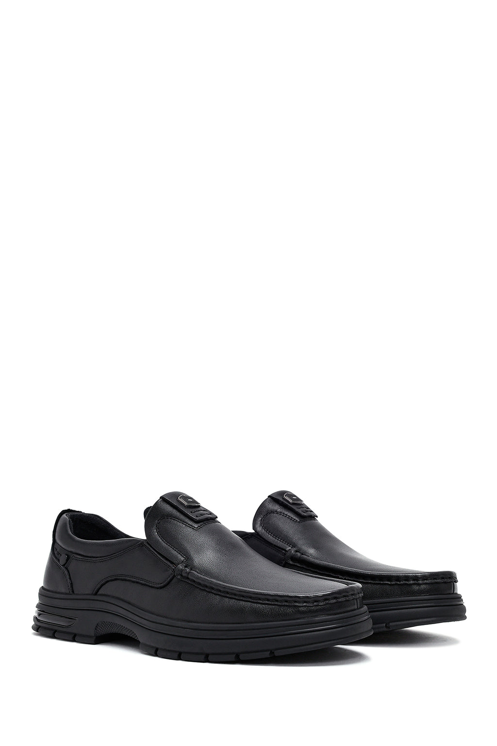 Erkek Siyah Deri Casual Loafer