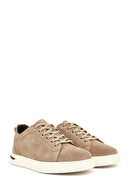 Male Mink Lace-Up Suede Casual Sneaker | Derimod