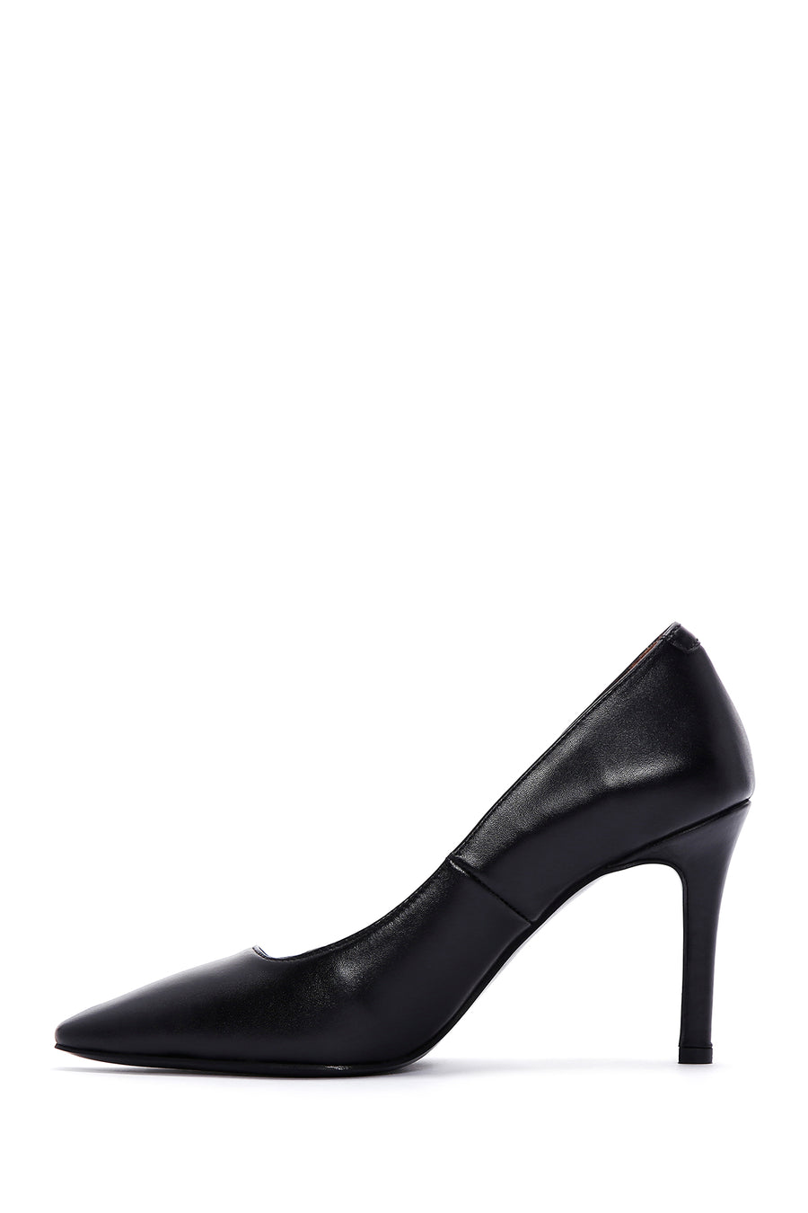 Women's Black Leather Stiletto