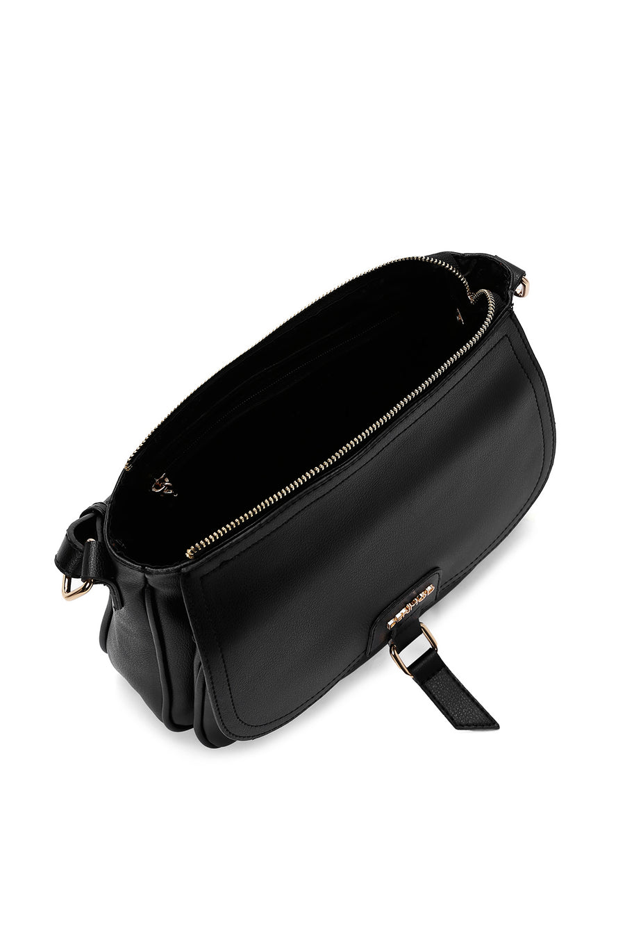 Women's Black Long Strap Crossbody Bag