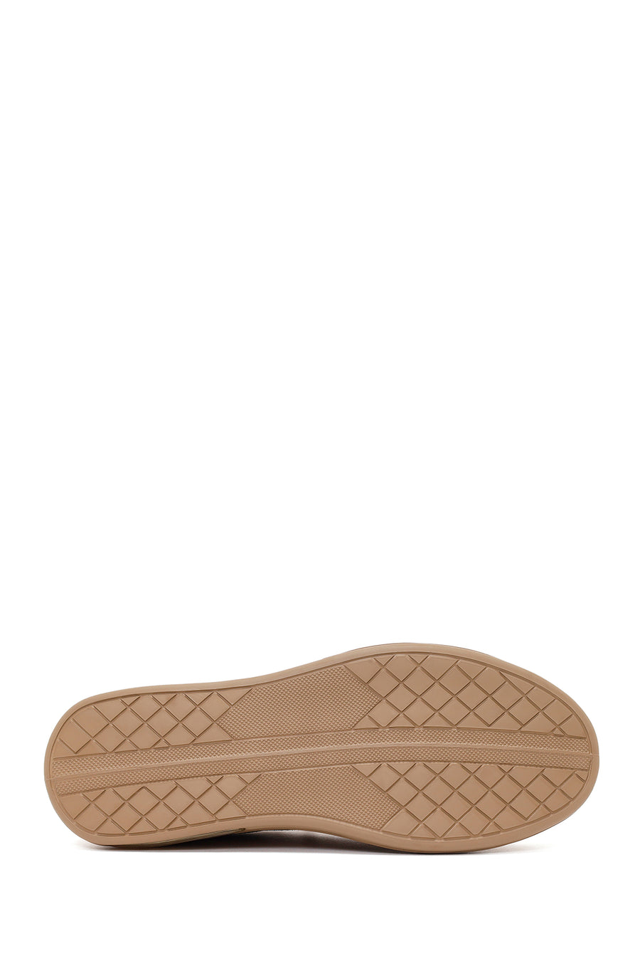 Erkek Bej Bağcıklı Süet Deri Sneaker