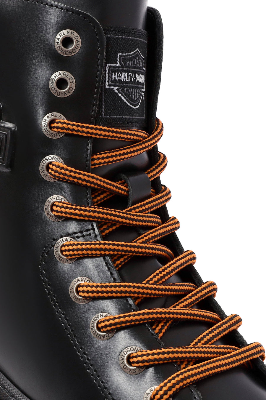 Harley Davidson Women's Black Jimmy Zipper Leather Combat Boots