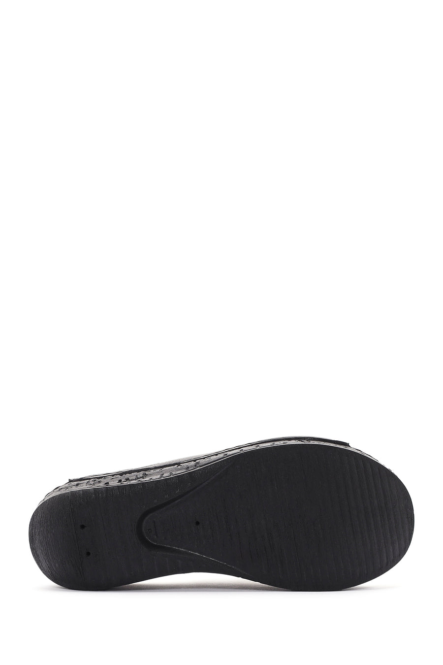Women's Black Thick Soled Comfort Slippers