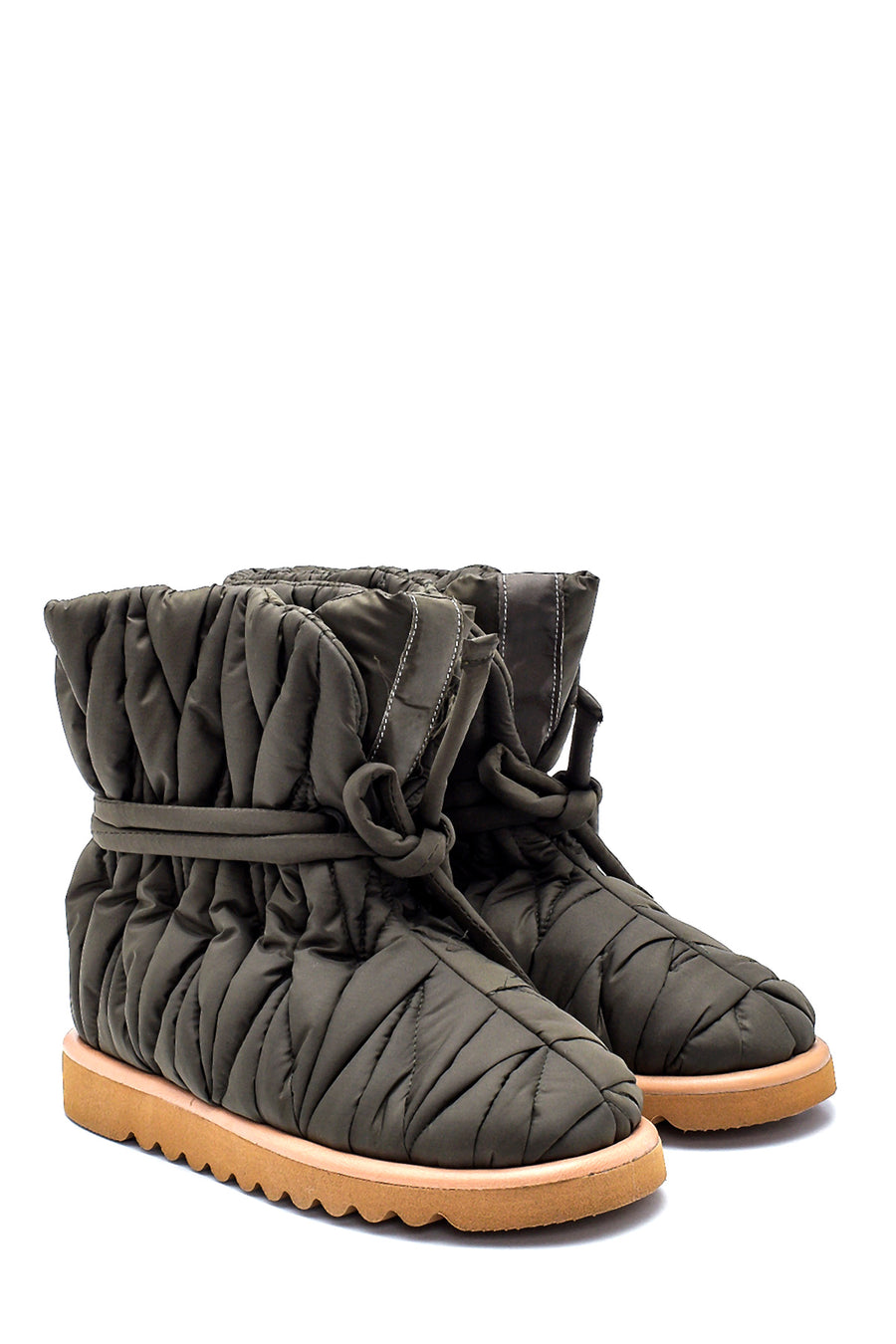 Women's Leather Puffy Boots
