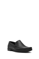 Men's Black Leather Casual Loafer | Derimod