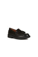 Geox Women's Black Spherica EC1 Leather Masculine Loafer | Derimod