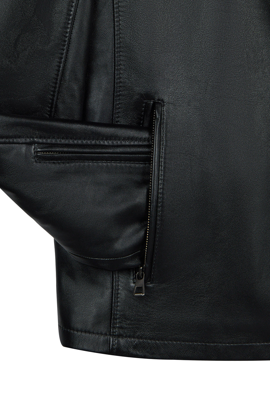 Romeo Male Black Hooded Leather Coats