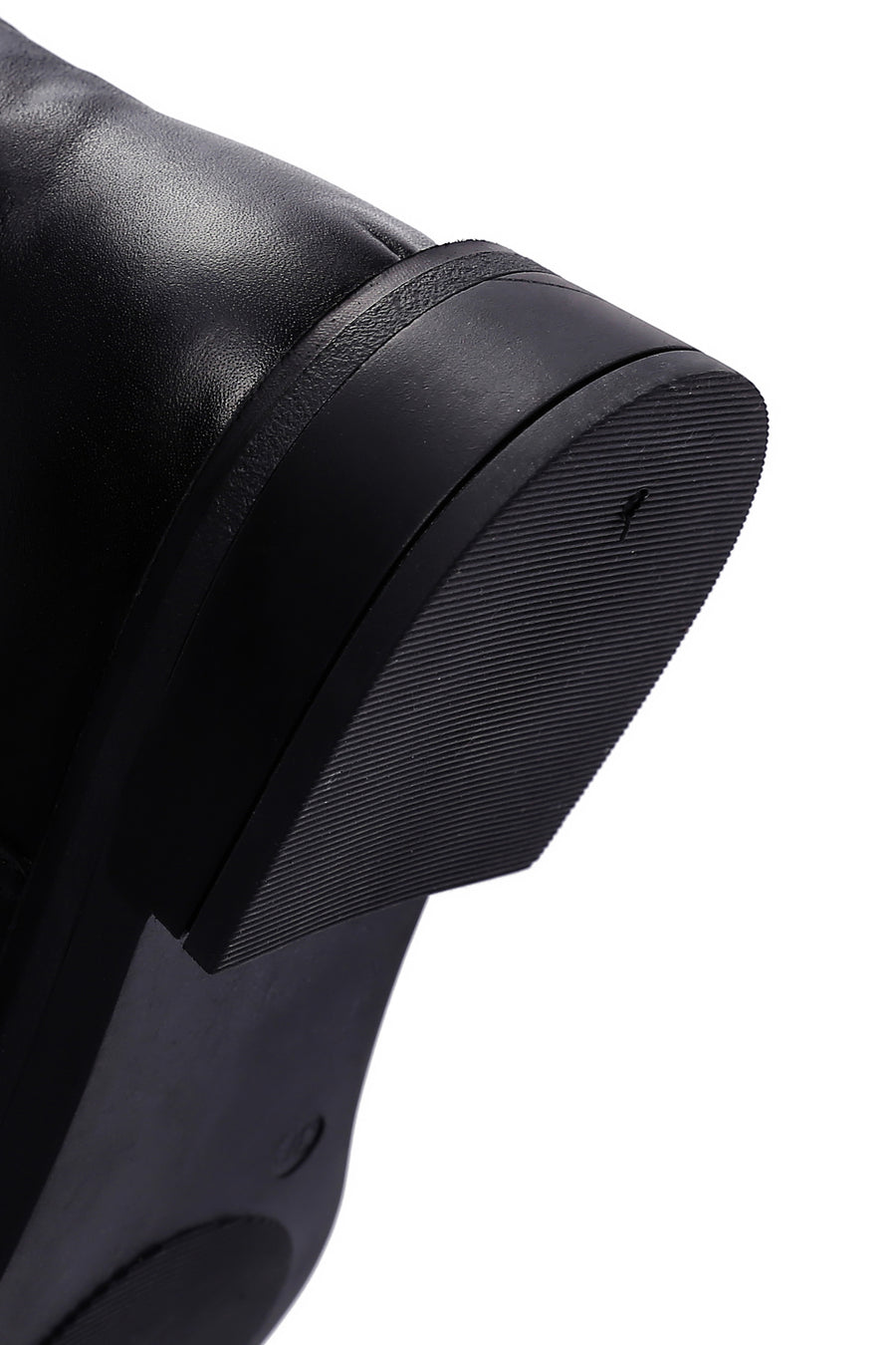 Women's Black Zippered Leather Boots