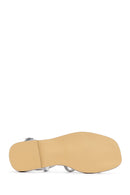 Women's Silver Stone Flat Sandals | Derimod