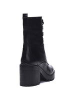 Women's Leather Classic Heeled Boots | Derimod