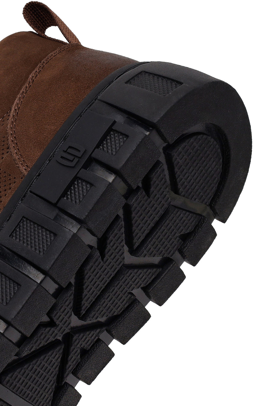 Erkek Kahverengi Bağcıklı Kalın Tabanlı Nubuk Deri Sneaker