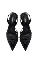 Women's Black Patent Leather Stiletto Heeled Shoes | Derimod