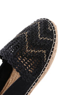 Women's Black Espadrille | Derimod