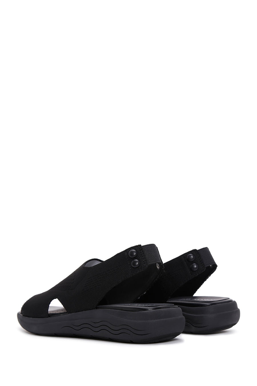 Geox Women's Black D Spherica Ec5 Flat Sandals