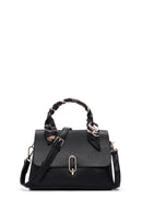 Woman Black Long-Handled Shoulder Bag with Accessory | Derimod