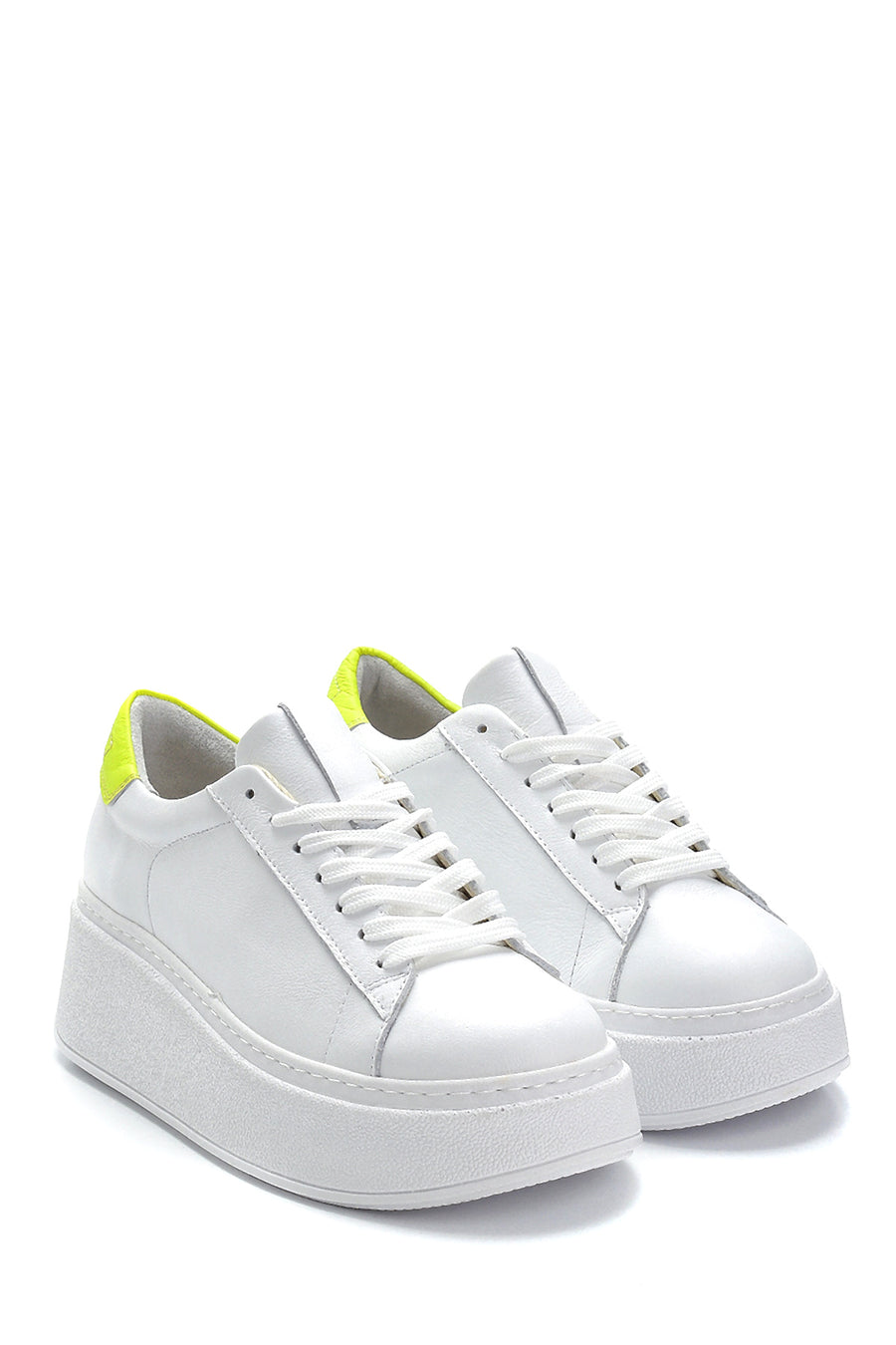 Kadın Deri Yüksek Tabanlı Sneaker