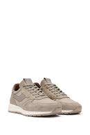 Erkek Bej Bağcıklı Deri Sneaker | Derimod