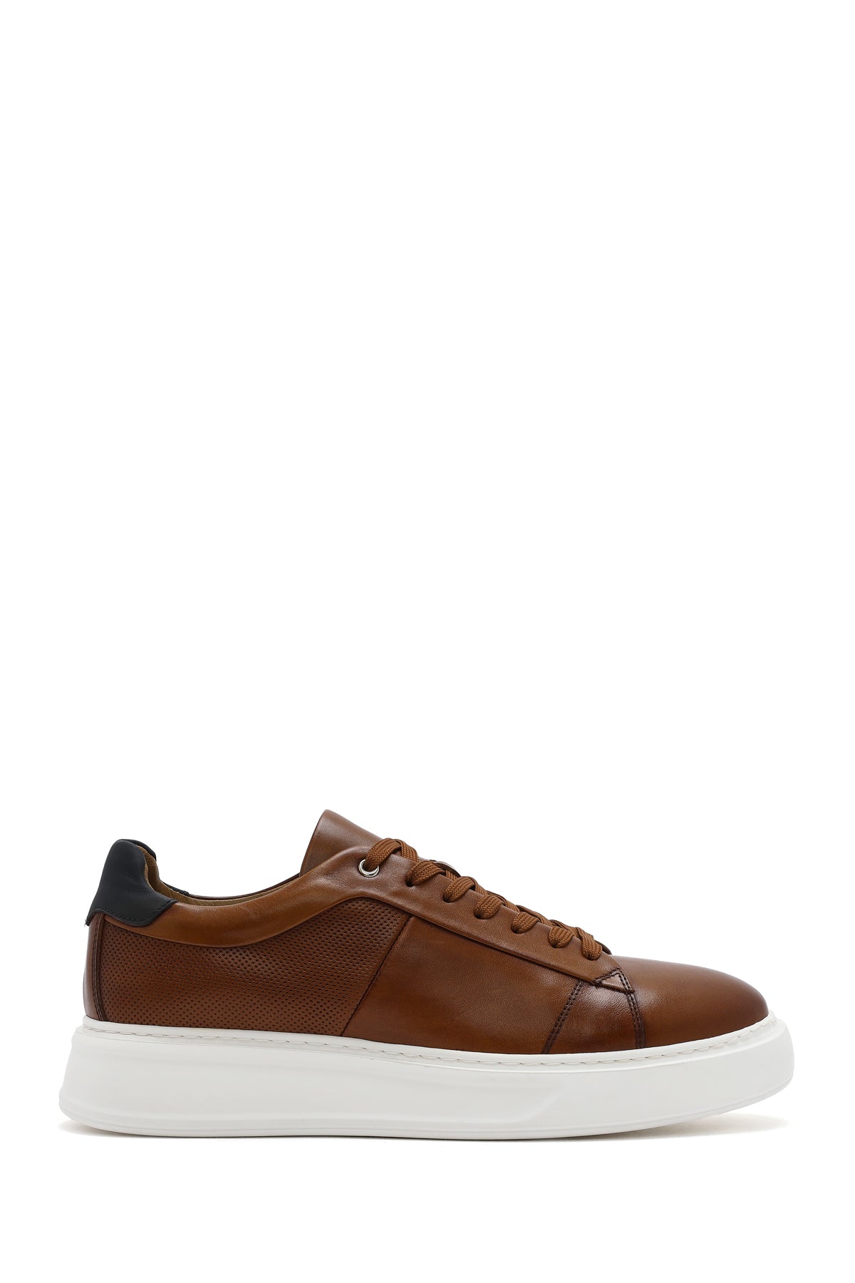 Erkek Taba Bağcıklı Kalın Tabanlı Deri Sneaker 25SFD612818 | Derimod