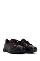 Woman Black Thick-Soled Leather Comfort Shoes | Derimod